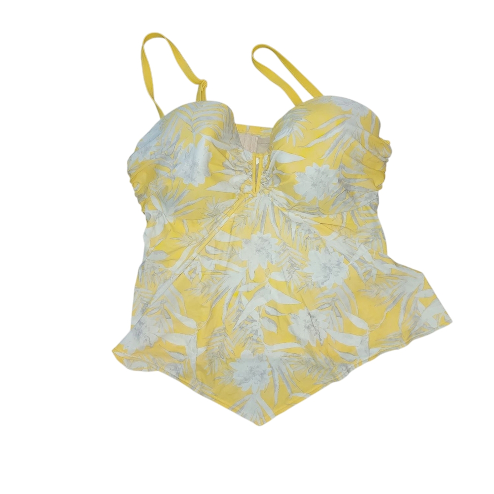 Cacique Yellow and White Bustier Camisole Bikini